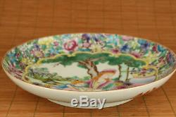 Chinese old colour enamels porcelain hand painting mother plate