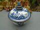 Chinese Old Pot Crackle Glaze With Brass Rims Hand Painted With Figures On