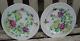 Chinese Pair Of Porcelain Hand Painted Plates With Butterflies Signed