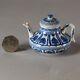 Chinese Soft Paste Blue And White Miniature Teapot, Kangxi (1662-1722)