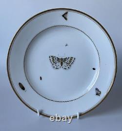 Christopher Potter c. 1795 Paris Porcelain Hand Painted Butterfly Plate 22cm 8