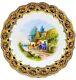 Coalport Plate Countryside Cattle Farmer Circa 1870