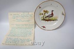 Coalport Plate Duck Bird Hand Painted Centre Circa 1802