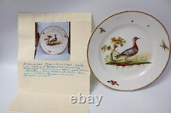 Coalport Plate Duck Bird Hand Painted Centre Circa 1802