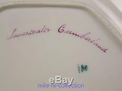 Copeland Spode Handpainted Loweswater Cumberland Signed W. Birbeck Hexagon Plate