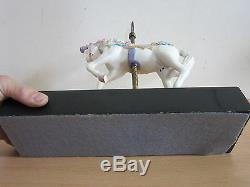 Cybis hand painted porcelain carousel horse on stand #66