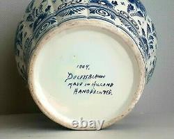 Delft XL Lidded Vase 17.7 Inches Ginger Jar Hand Painted