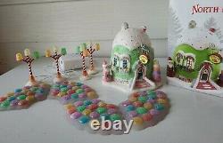 Dept 56 Gumdrop Shop Road & Street Lamps Santa's Sweet Shop North Pole Retired