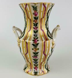 Dresden Antique c1902 Carl Thieme Vase Porcelain 19cmGold GiltHand Painted