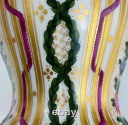 Dresden Antique c1902 Carl Thieme Vase Porcelain 19cmGold GiltHand Painted