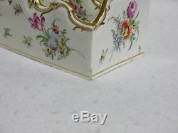 Dresden Porcelain Hand Painted Three Section/Tier Letter Holder/Rack