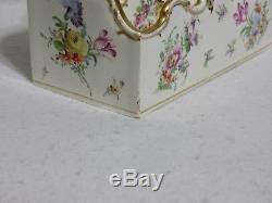 Dresden Porcelain Hand Painted Three Section/Tier Letter Holder/Rack