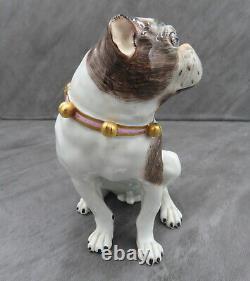 Dresden Pug Saxony Hand Painted Porcelain Dog Figurine Carl Thieme Model