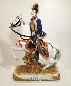 Dresden Sitzendorf Scheibe Alsbach Porcelain Pajol Military Soldier Figurine