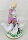 Dulevo Porcelain Factory Girl With Chickens Hand Painted Porcelain Figure, 7,5