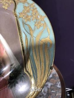 EXCEPTIONAL Antique Hand-Painted Royal Vienna Porcelain Plate Raised Gold WAGNER