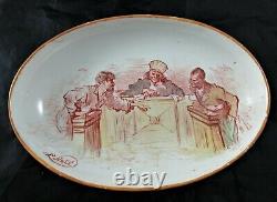 Early Wedgwood Hand Painted Dish. Signed L. Hall 1870