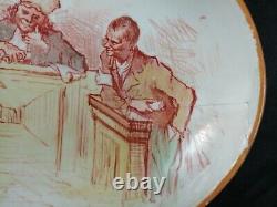 Early Wedgwood Hand Painted Dish. Signed L. Hall 1870
