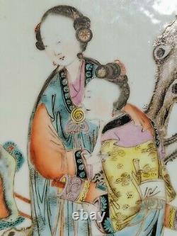 Elegant Chinese Antique Porcelain Vase Lamp Handpainted by Qing Dynasty Master