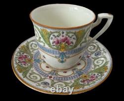 England Fine Bon china Handpainted Numbered WORCESTER Coffee Cup and Saucer