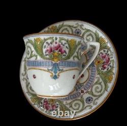 England Fine Bon china Handpainted Numbered WORCESTER Coffee Cup and Saucer