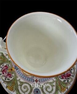 England Fine Bon china Handpainted Numbered WORCESTER Coffee Cup and Saucer