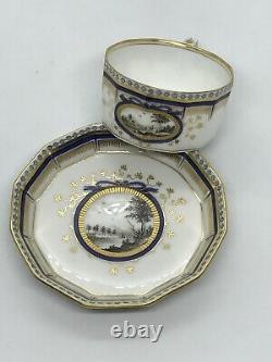 FAB! Rare! Nymphenburg Porcelain Pearl King Service Espresso Cup & Saucer