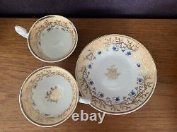 FINE ANTIQUE SPODE FELSPAR PORCELAIN HAND PAINTED Trio Cup Saucer C. 1823 Ex Con