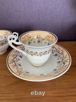 FINE ANTIQUE SPODE FELSPAR PORCELAIN HAND PAINTED Trio Cup Saucer C. 1823 Ex Con