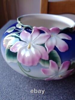 FRANZ Porcelain Collection Vase Sculpture Floral Signed Li Yang May Wei Xuet Mei
