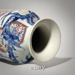 Fine Chinese Antiques Porcelain Flowers Vases Qing Dynasty Marked KangXi 9.33H