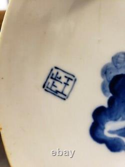 Fine Chinese Handpainted Blue &White Porcelain Plate