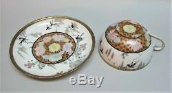 Fine Hand-Painted 19th C JAPANESE EGGSHELL Porcelain Tea Cup with Wisteria & Birds