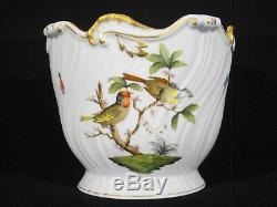 Fine Herend Porcelain Hand Painted Rothchild Bird Jardiniere Planter Vase