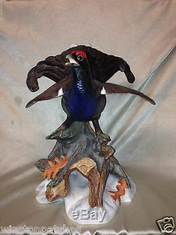 Franklin Mint A J Rudisill The Black Grouse Figurine 1992 Hand Painted Porcelain