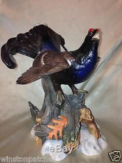 Franklin Mint A J Rudisill The Black Grouse Figurine 1992 Hand Painted Porcelain