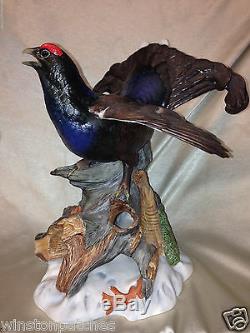 Franklin Mint A J Rudisill The Black Grouse Figurine 1992 Hand Painted Porcelain