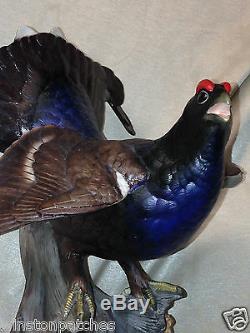 Franklin Mint A J Rudisill The Black Grouse Figurine 1992 Hand Painted Porcelain