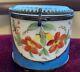 French Antique Victorian Beautiful Hand Painted Porcelain Jewelry Casket Box