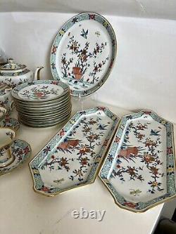 French Chantilly Porcelain Tea Set Japanese Kakiemon Style Hand Painted Pretty