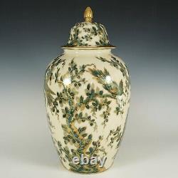 French Limoges Bernardaud Porcelain Urn Vase Hand Painted Large Ginger Jar