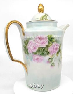 Furstenberg Porcelain Teapot Germany Floral Flower Design Gold Gilt Hand Painted