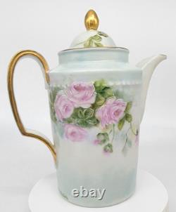 Furstenberg Porcelain Teapot Germany Floral Flower Design Gold Gilt Hand Painted