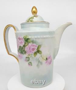 Furstenberg Porcelain Teapot Germany Floral Flower Design Gold Gilt Hand Painted