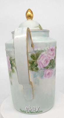 Furstenberg Porcelain Teapot Germany Floral Flower Design Gold Gilt Hand Painted