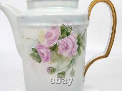 Furstenberg Porcelain Teapot Germany Floral Flower Design Gold Gilt Hand Painted