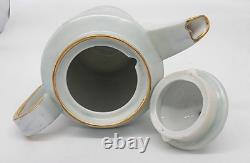 Furstenberg Porcelain Teapot Germany Floral Flower Design Gold Gilt Hand Painted
