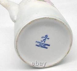 Furstenberg Porcelain Teapot Germany Floral Flower Design Gold Gilt Hand Painted