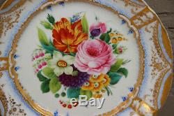 German KPM porcelain marked hand paint floral plate