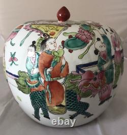 Ginger Jar Chinese Porcelain Lidded Colourful Pot Famille Vert FREE POSTAGE